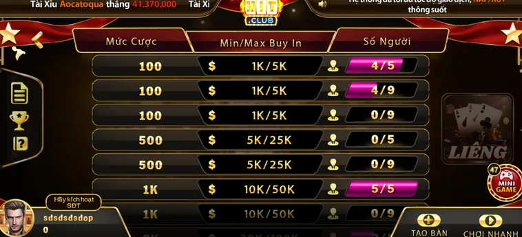 Khám Phá Sảnh Liêng Tại HitClub Đỉnh Cao Với Tỷ Lệ Thắng Cược Cực Khủng