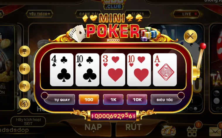 Chinh Phục Siêu Phẩm Minigame Mini Poker Tại HitClub Đẳng Cấp Thế Giới