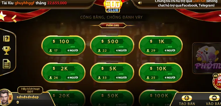 Trải Nghiệm Đỉnh Cao Chơi Phỏm Tại HitClub Với Phần Thưởng Lớn