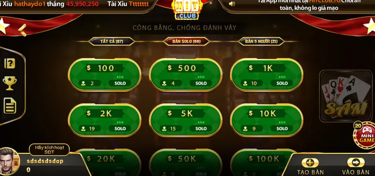 Khám Phá Sảnh Chơi Sâm Lốc Tại HitClub Đẳng Cấp Nhất Năm 2026