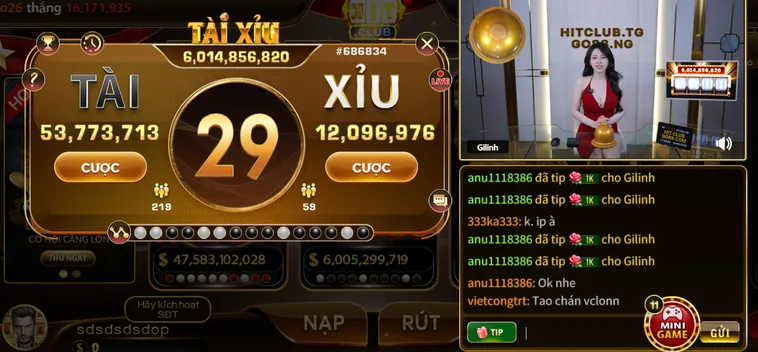 Trải Nghiệm Tài Xỉu Livestream Tại HitClub Đỉnh Cao Cá Cược Trực Tiếp Uy Tín
